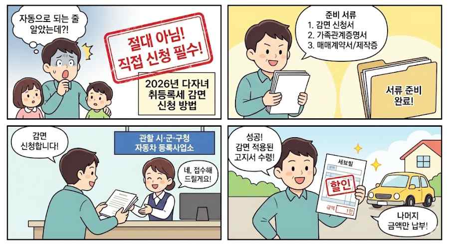 다자녀 자동차 취등록세